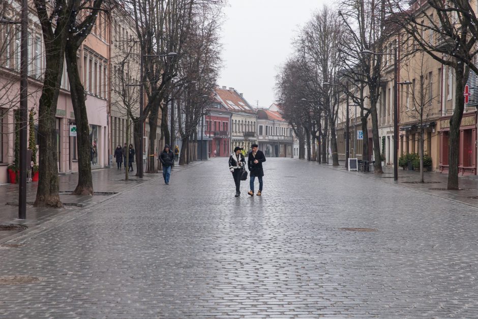 Vilniaus gatvėje – naujovės: atsirado suoliukai ir šiukšliadėžės