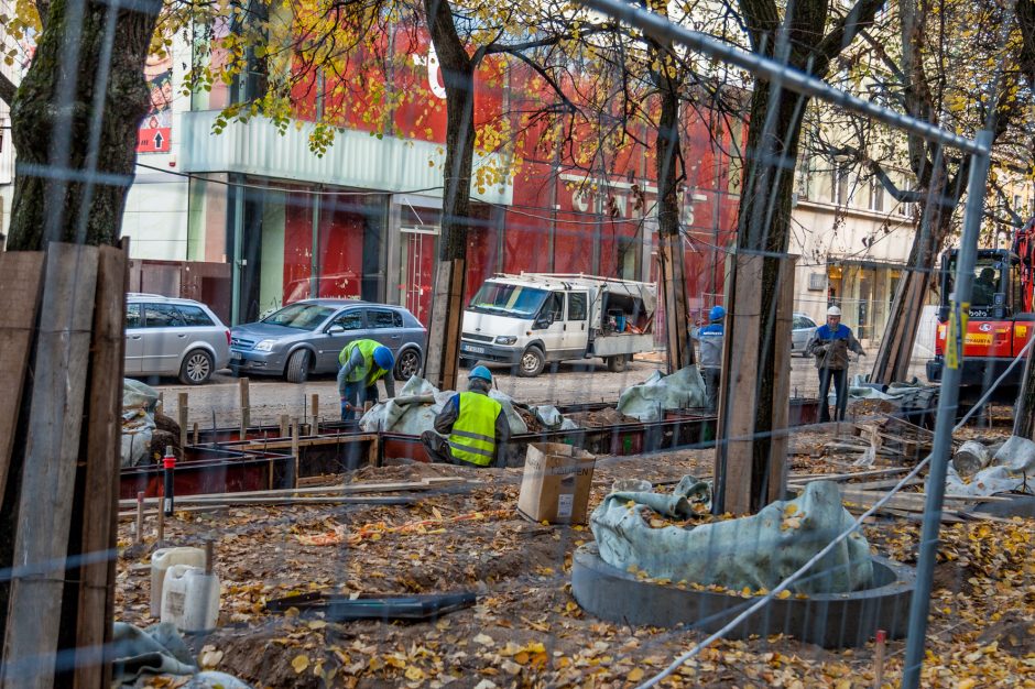 Kaune vieni darbai dar nebaigti, o jau braižomi nauji