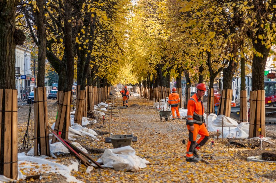 Kaune vieni darbai dar nebaigti, o jau braižomi nauji