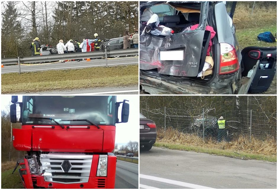 Tragiška avarija autostradoje ties Babtais: vienas žmogus žuvo vietoje, penki sužaloti