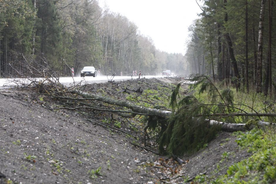 Vėtra uostamiestyje: niokojami automobiliai, į uostą neįplaukia laivai