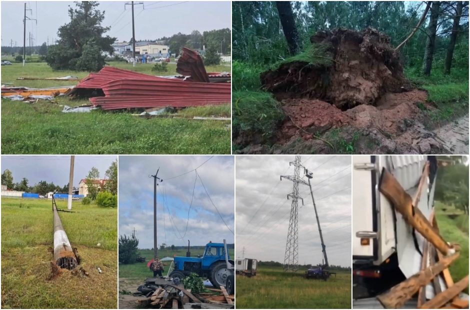 Lietuvą aplenkusi audra nusiaubė kaimynes: patvino Ryga ir Zakopanė, Baltarusijoje apgriauti namai