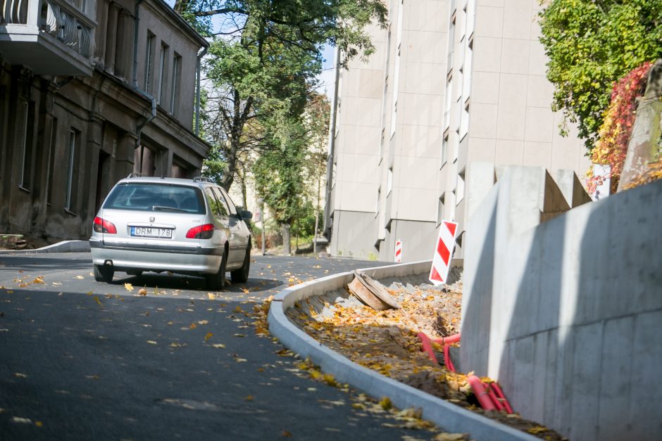 Po remonto atnaujintas eismas Žemaičių gatvės įkalne