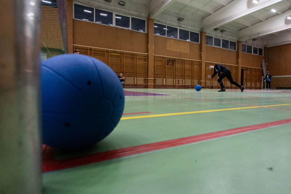 Lietuvos golbolo rinktinės treniruotė