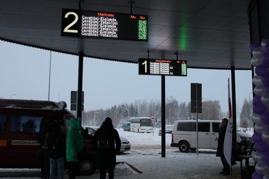 Gargžduose atidaryta nauja autobusų stotis