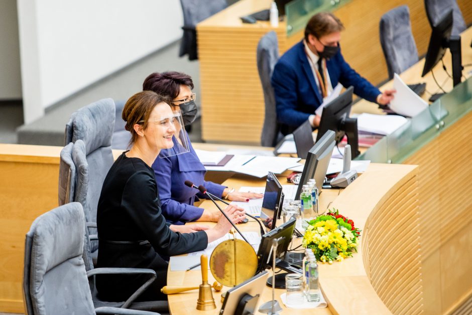 Liberalų sąjūdžio lyderė V. Čmilytė-Nielsen išrinkta Seimo pirmininke