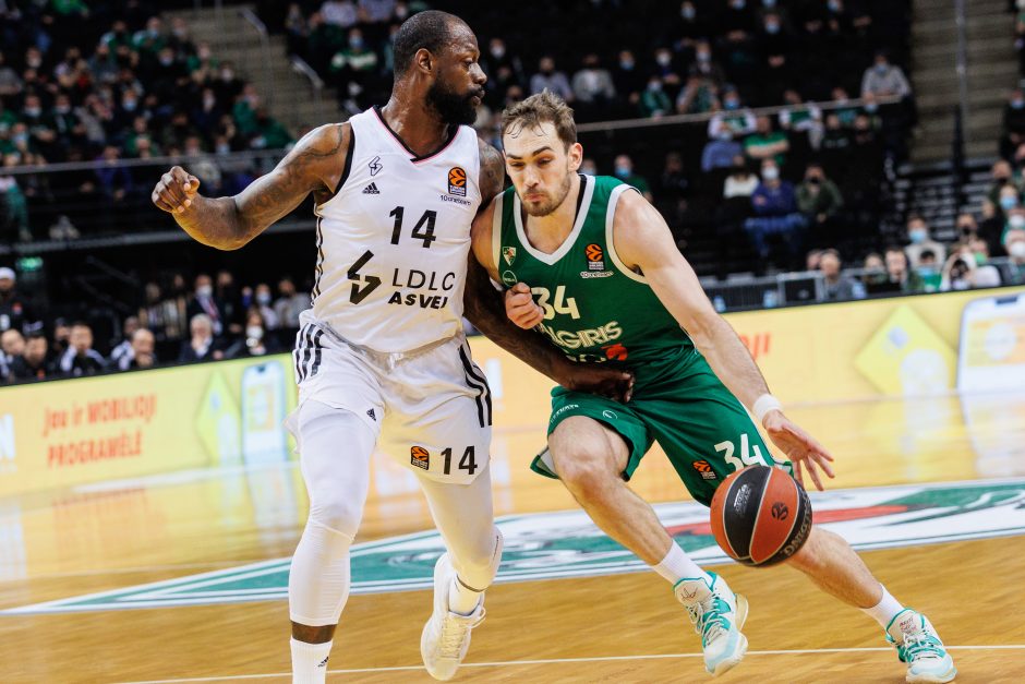 „Žalgiris“ namuose turėjo pripažinti ASVEL pranašumą