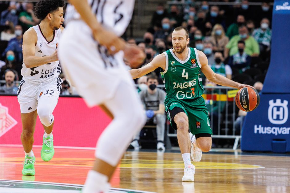 „Žalgiris“ namuose turėjo pripažinti ASVEL pranašumą