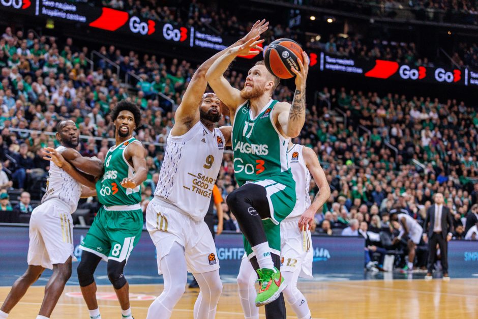 „Žalgiris“ sutriuškino ASVEL krepšininkus