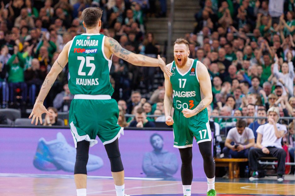 „Žalgiris“ sutriuškino ASVEL krepšininkus