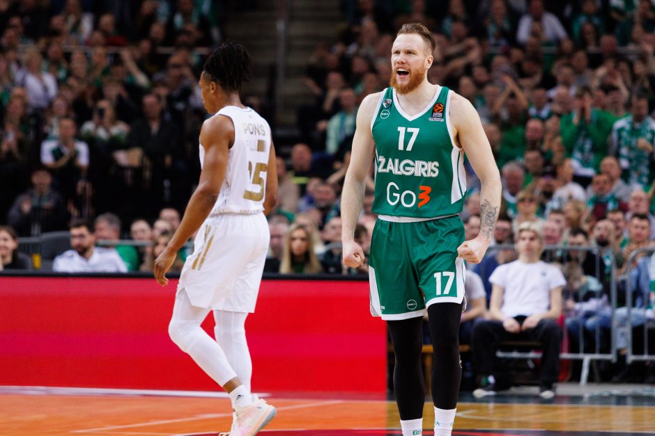 „Žalgiris“ sutriuškino ASVEL krepšininkus