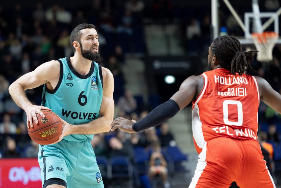 „Wolves“ tik mačo pabaigoje nusileido svečiams iš Izraelio