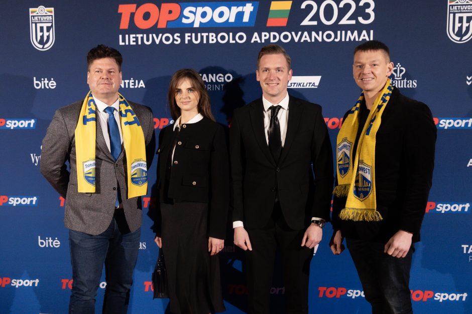 Kaune surengta 2023-ųjų TOPsport Lietuvos futbolo apdovanojimų šventinė ceremonija