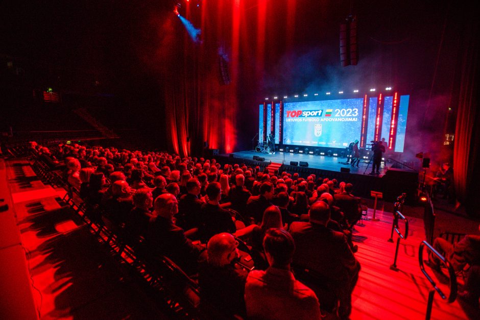 Kaune surengta 2023-ųjų TOPsport Lietuvos futbolo apdovanojimų šventinė ceremonija