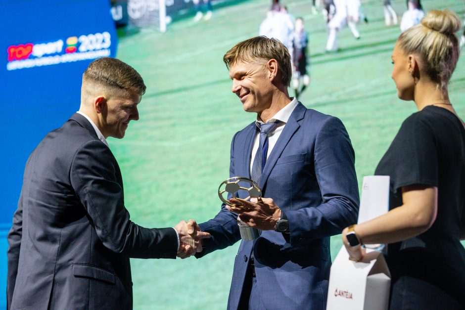 Kaune surengta 2023-ųjų TOPsport Lietuvos futbolo apdovanojimų šventinė ceremonija