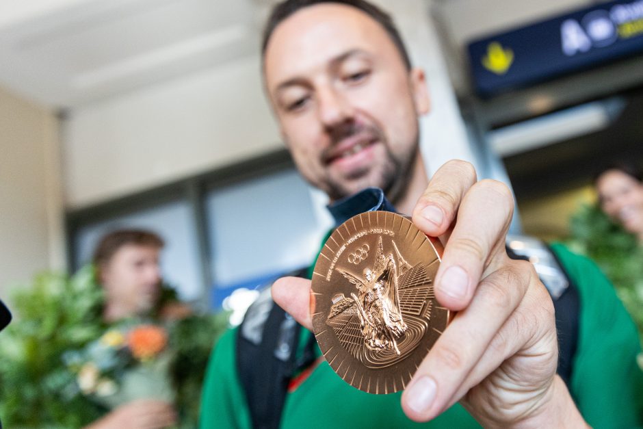 Paryžiaus olimpinių žaidynių dalyvių sutikimas Vilniuje