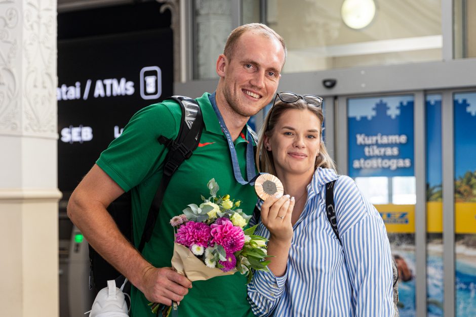 Paryžiaus olimpinių žaidynių dalyvių sutikimas Vilniuje