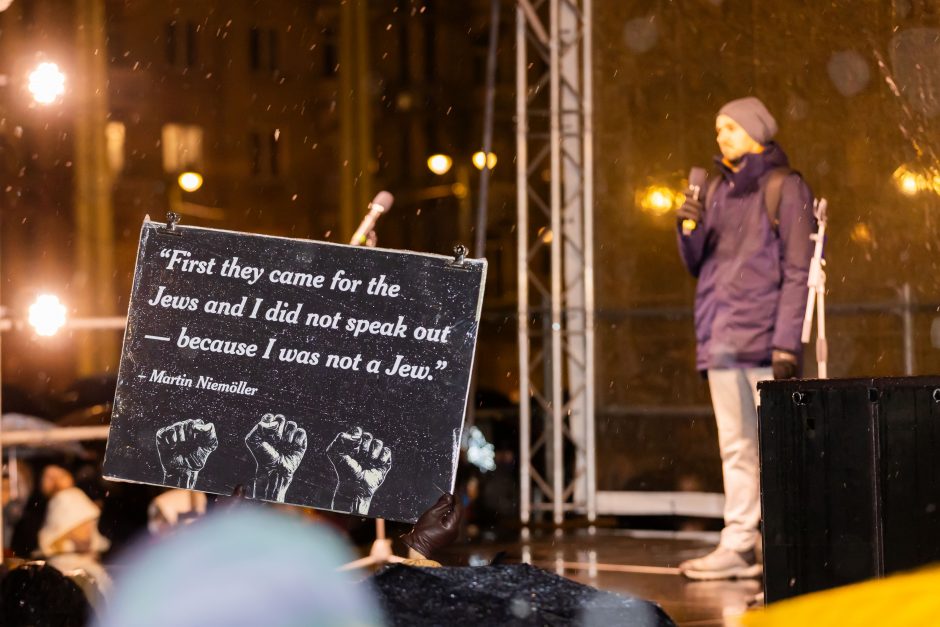 Vienas protesto organizatorių prašo G. Palucko paneigti žodžius apie „Dešimt tylos minučių“