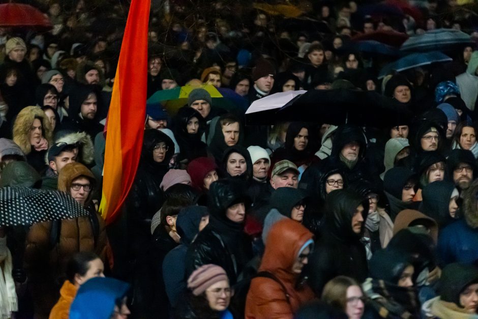 Vienas protesto organizatorių prašo G. Palucko paneigti žodžius apie „Dešimt tylos minučių“