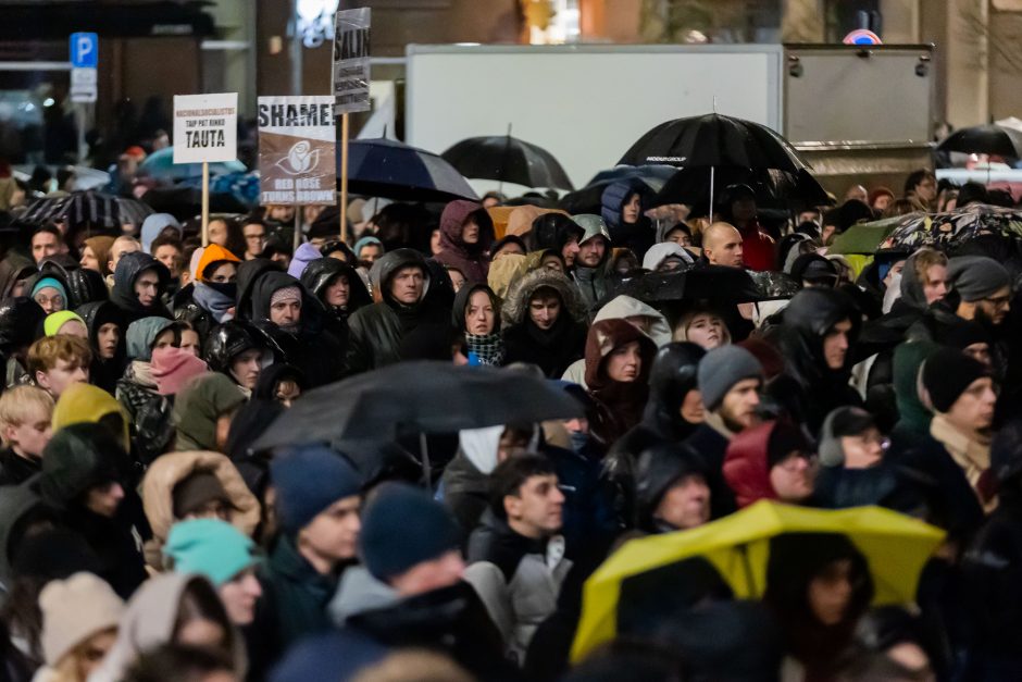 Vienas protesto organizatorių prašo G. Palucko paneigti žodžius apie „Dešimt tylos minučių“