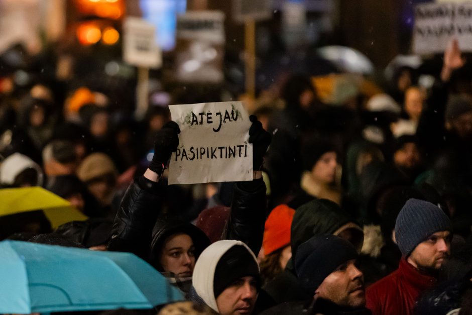 Vienas protesto organizatorių prašo G. Palucko paneigti žodžius apie „Dešimt tylos minučių“