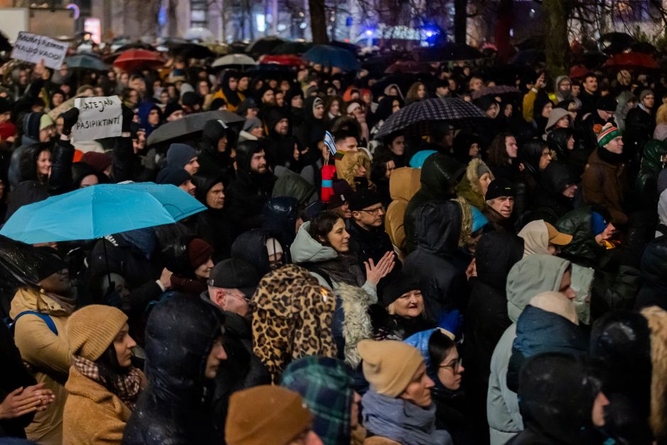 Vienas protesto organizatorių prašo G. Palucko paneigti žodžius apie „Dešimt tylos minučių“