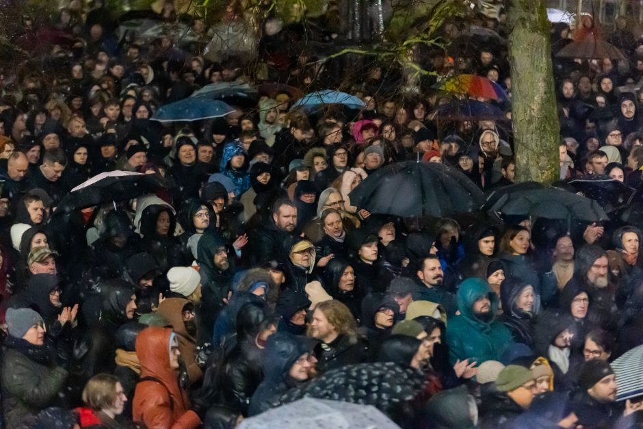 Vienas protesto organizatorių prašo G. Palucko paneigti žodžius apie „Dešimt tylos minučių“