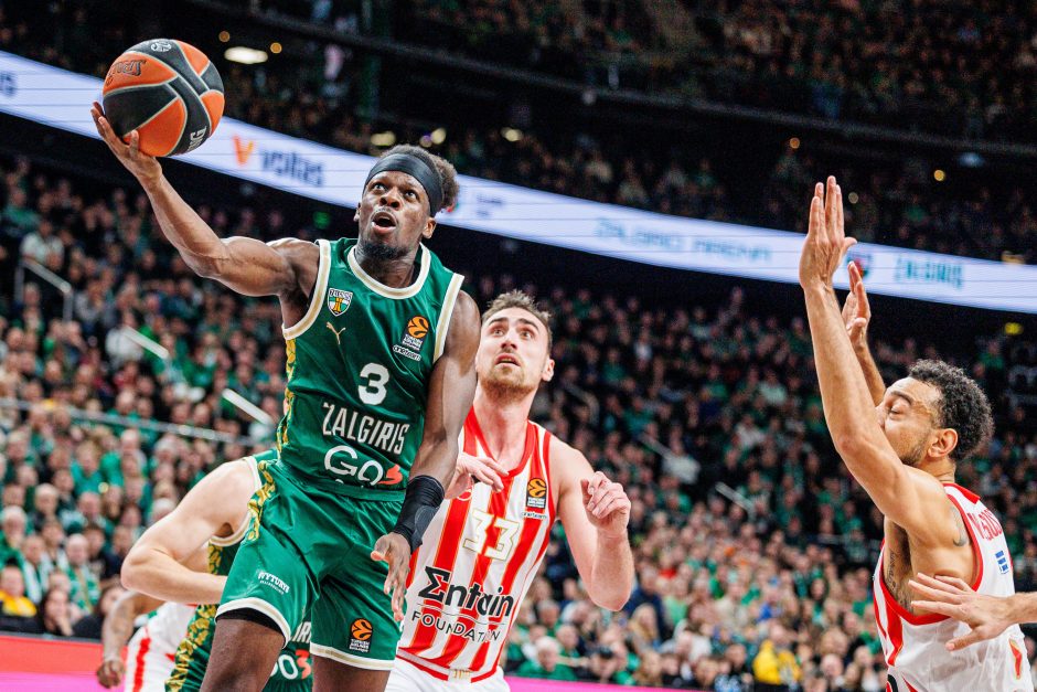 Ilgą laiką pirmavęs „Žalgiris“ nusileido „Olympiacos“ ekipai