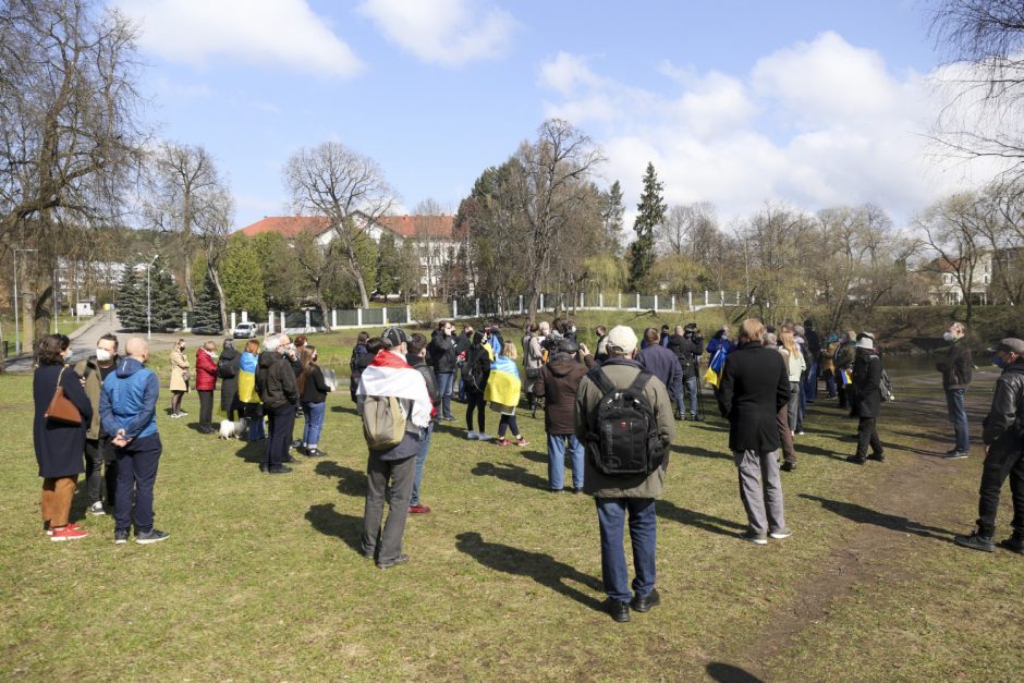 B. Nemcovo skvere įvyko akcija prieš Rusijos agresiją Ukrainoje