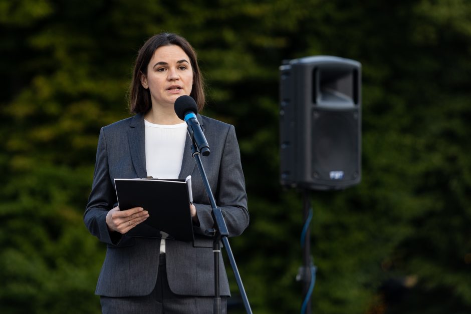 Eitynėmis ir mitingu Vilniuje baltarusiai paminėjo prezidento rinkimų metines 