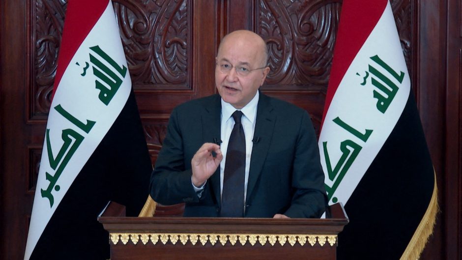 Irako prezidentas ragina šaukti pirmalaikius rinkimus politinei krizei užbaigti