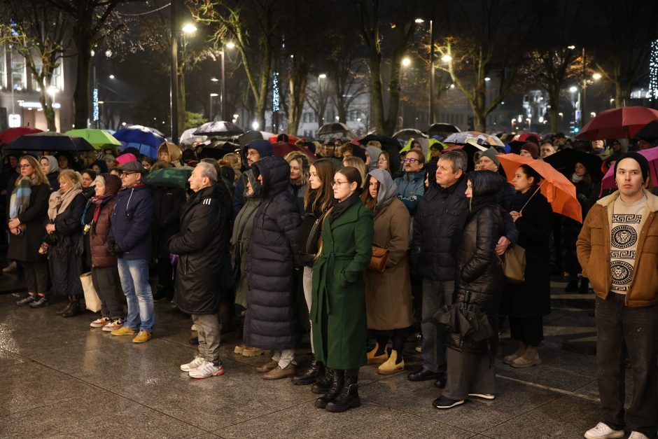 Protestuotojai Kaune: sunku suvokti, kas vyksta