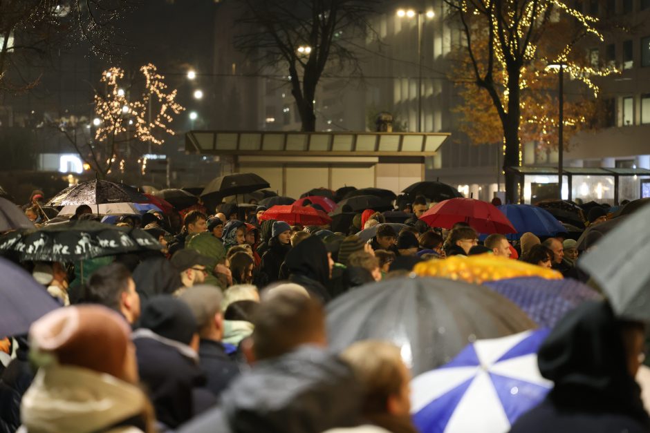 Protestuotojai Kaune: sunku suvokti, kas vyksta