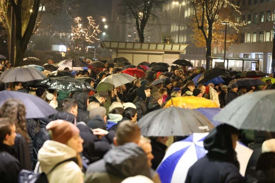 Protestuotojai Kaune: sunku suvokti, kas vyksta