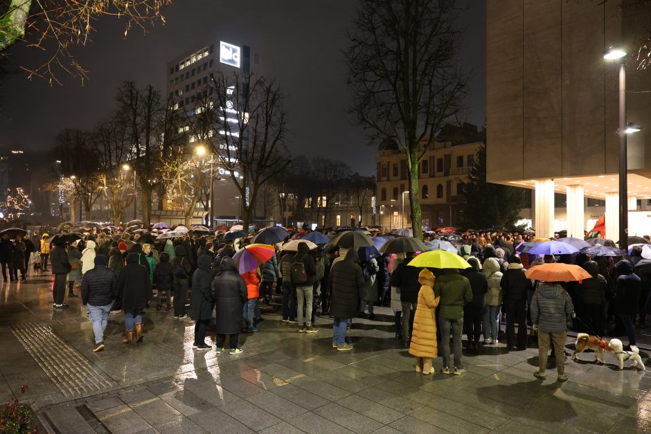 Protestuotojai Kaune: sunku suvokti, kas vyksta