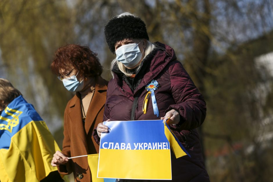 B. Nemcovo skvere įvyko akcija prieš Rusijos agresiją Ukrainoje