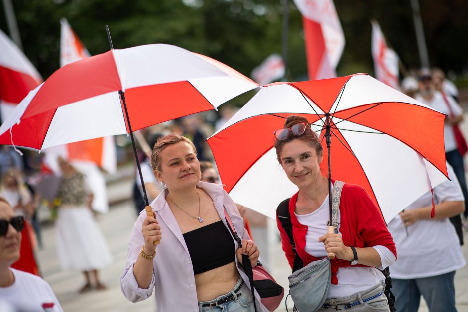 Eitynėmis ir mitingu Vilniuje baltarusiai mini suklastotų prezidento rinkimų metines