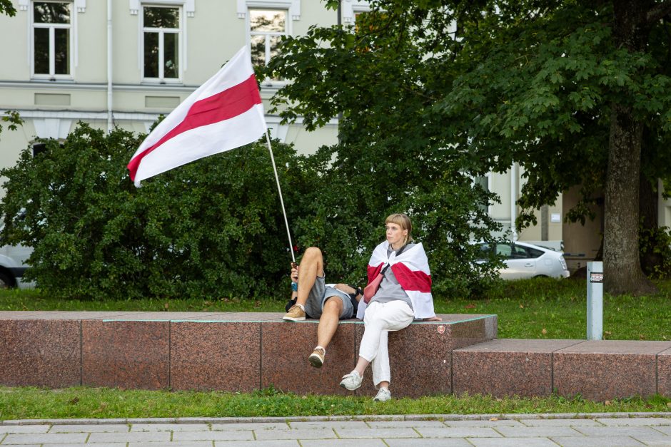 Eitynėmis ir mitingu Vilniuje baltarusiai mini suklastotų prezidento rinkimų metines