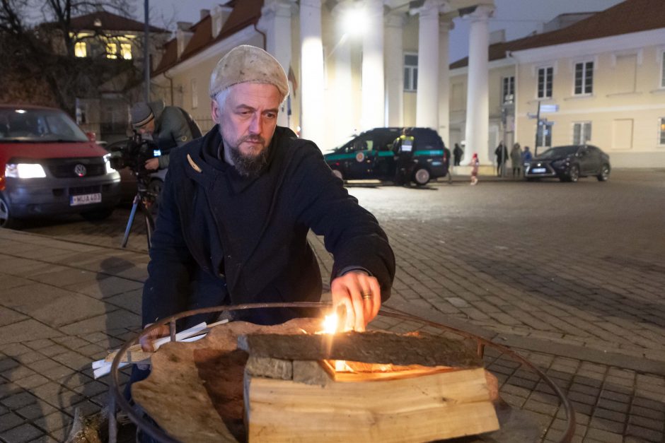 Prie Prezidentūros protestuotojai piktinosi aplinkosaugos padėtimi