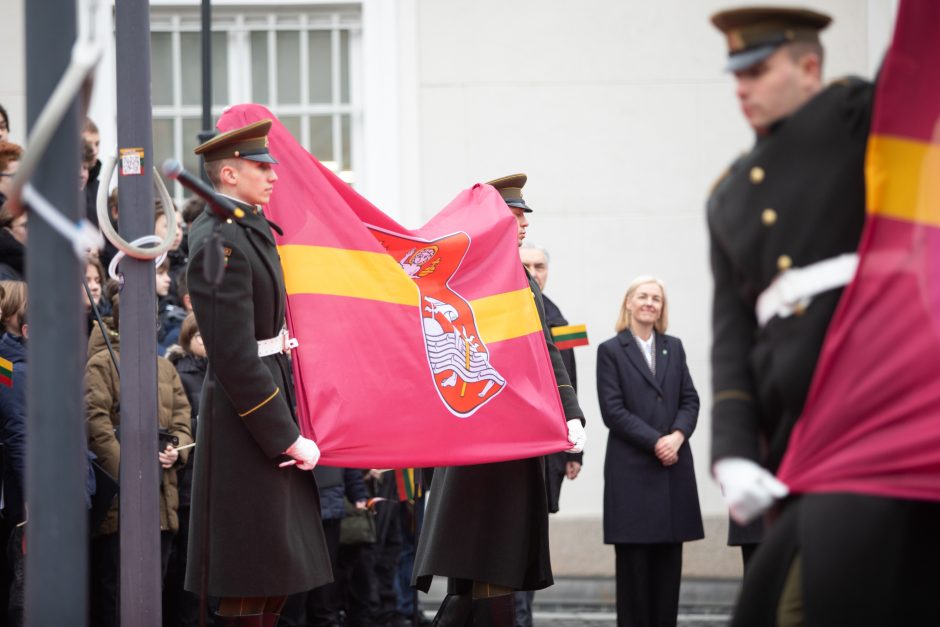 Vilniuje vyko tradicinė vėliavų pakėlimo ceremonija