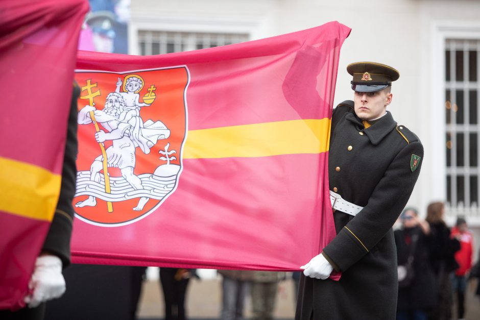 Vilniuje vyko tradicinė vėliavų pakėlimo ceremonija