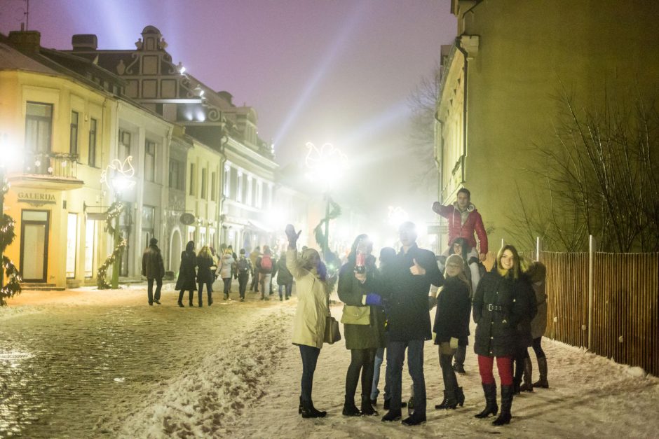 Kauniečiai 2015-uosius ir eurą pasitiko skaičiuodami sekundes