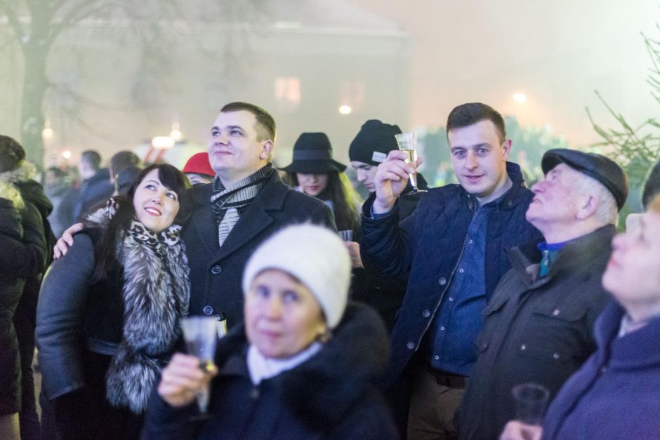 Kauniečiai 2015-uosius ir eurą pasitiko skaičiuodami sekundes