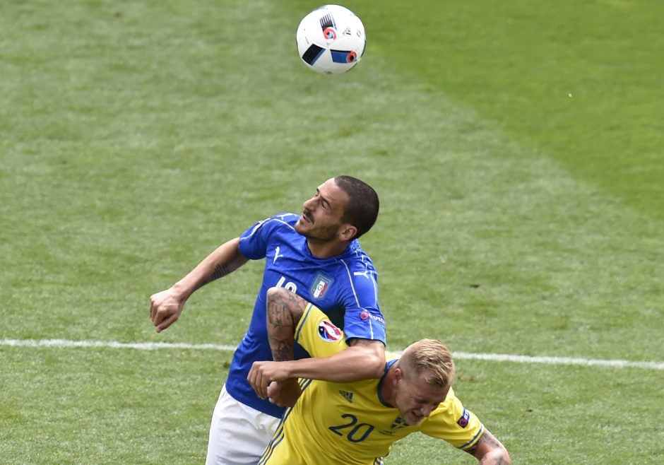 Italijos futbolininkai palaužė Švedijos rinktinę ir iškopė į aštuntfinalį