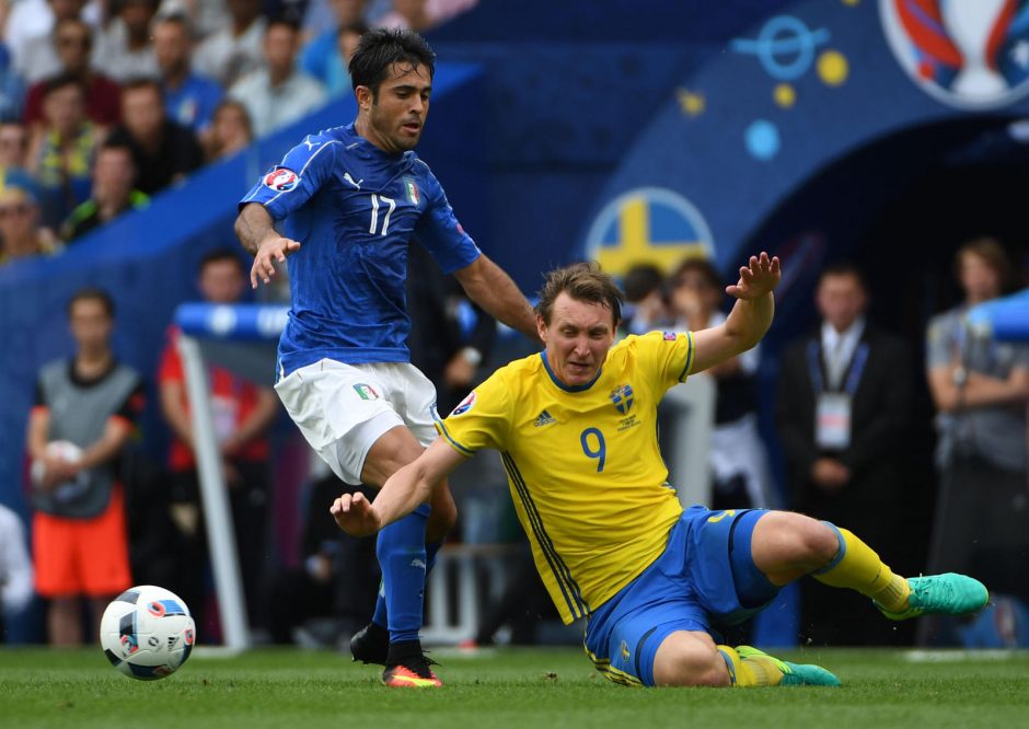 Italijos futbolininkai palaužė Švedijos rinktinę ir iškopė į aštuntfinalį