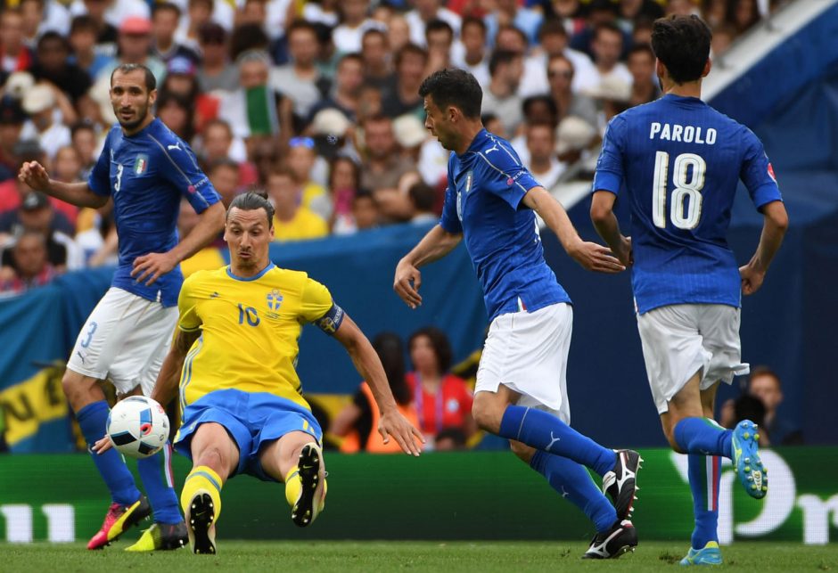 Italijos futbolininkai palaužė Švedijos rinktinę ir iškopė į aštuntfinalį