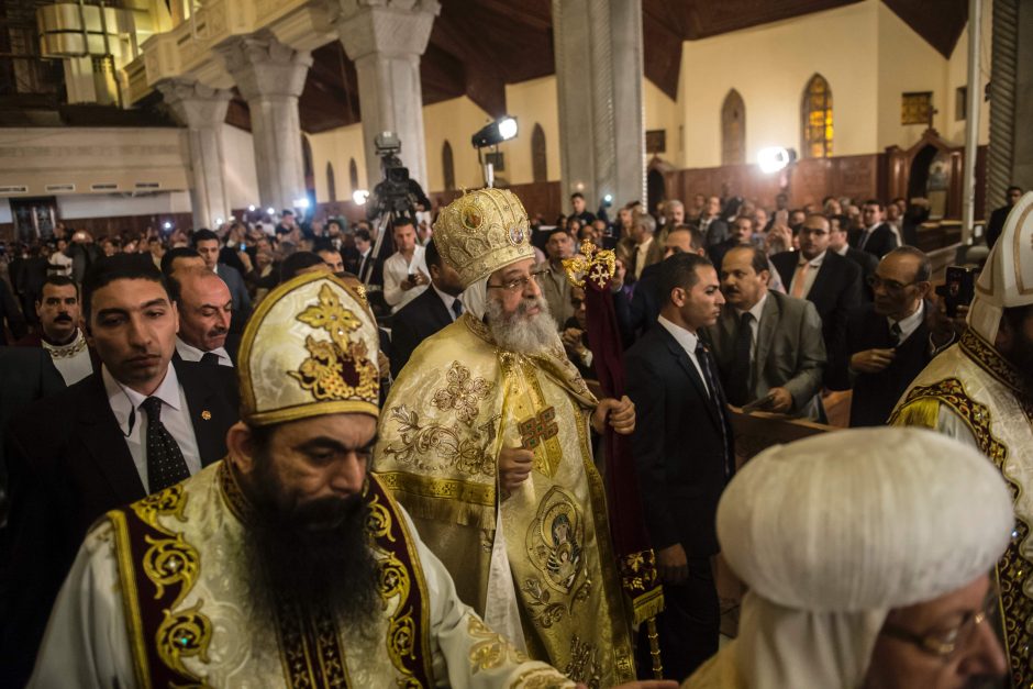 Egipto koptai Velyknakčio mišiose dalyvavo sustiprinto saugumo sąlygomis