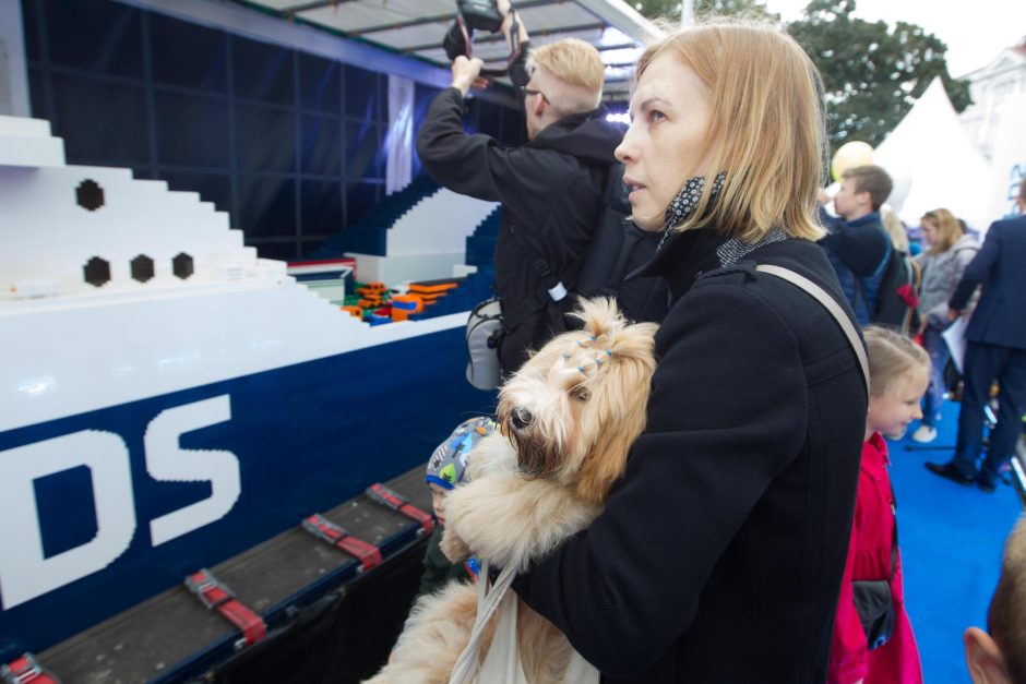 Didžiausias pasaulyje „Lego“ laivas atplaukė į Vilnių