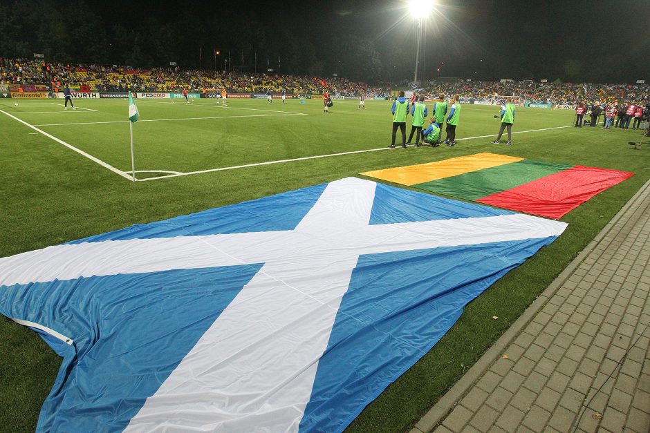 Pasaulio futbolo čempionato atranka: Škotija sutriuškino Lietuvą