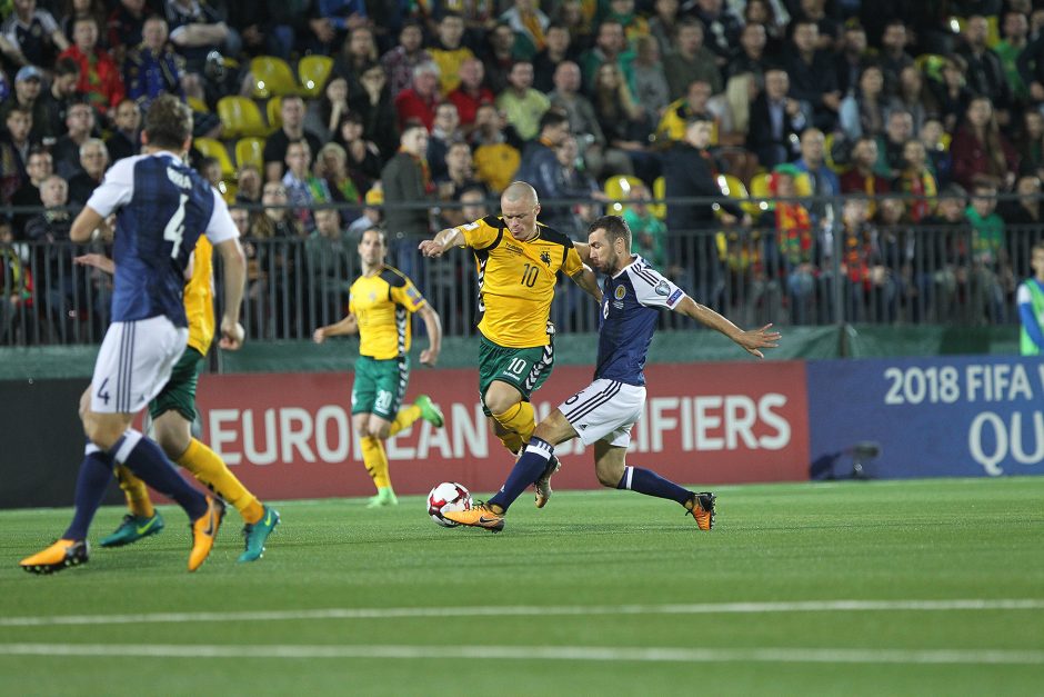 Pasaulio futbolo čempionato atranka: Škotija sutriuškino Lietuvą